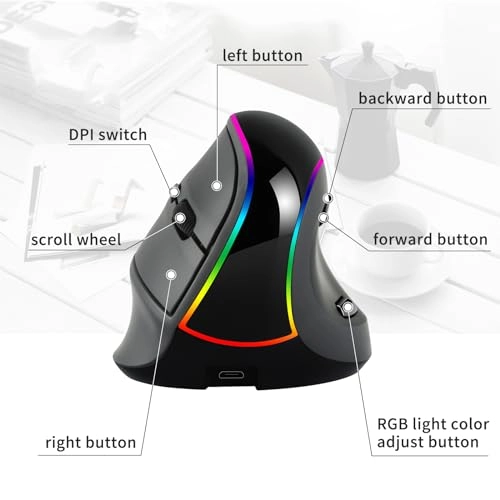 Vertical Mouse - Bluetooth USB