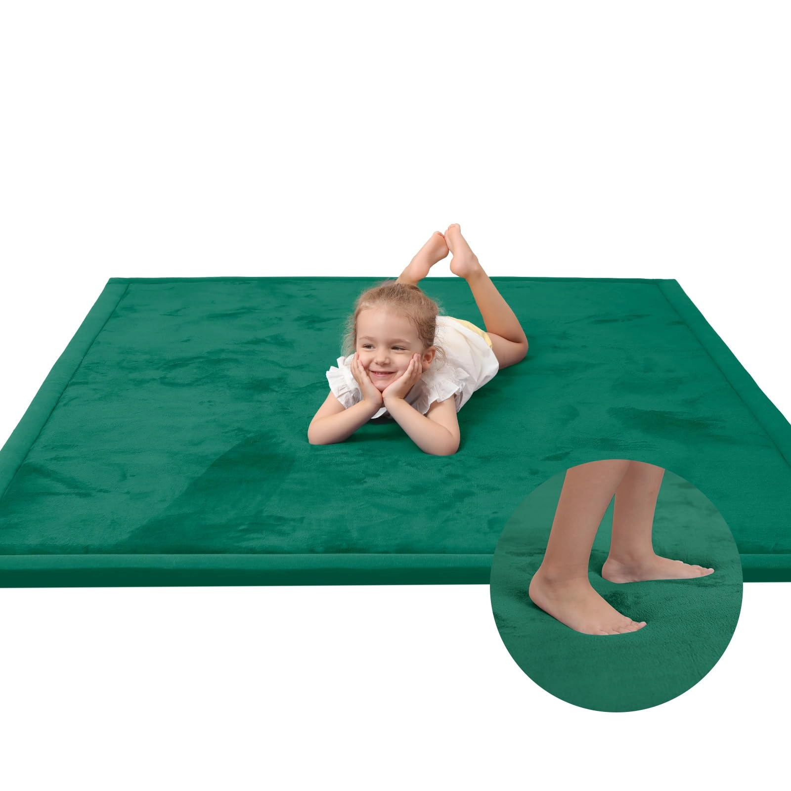 Baby Play Mat - 59"×71" 1.3" Thick Light Grey