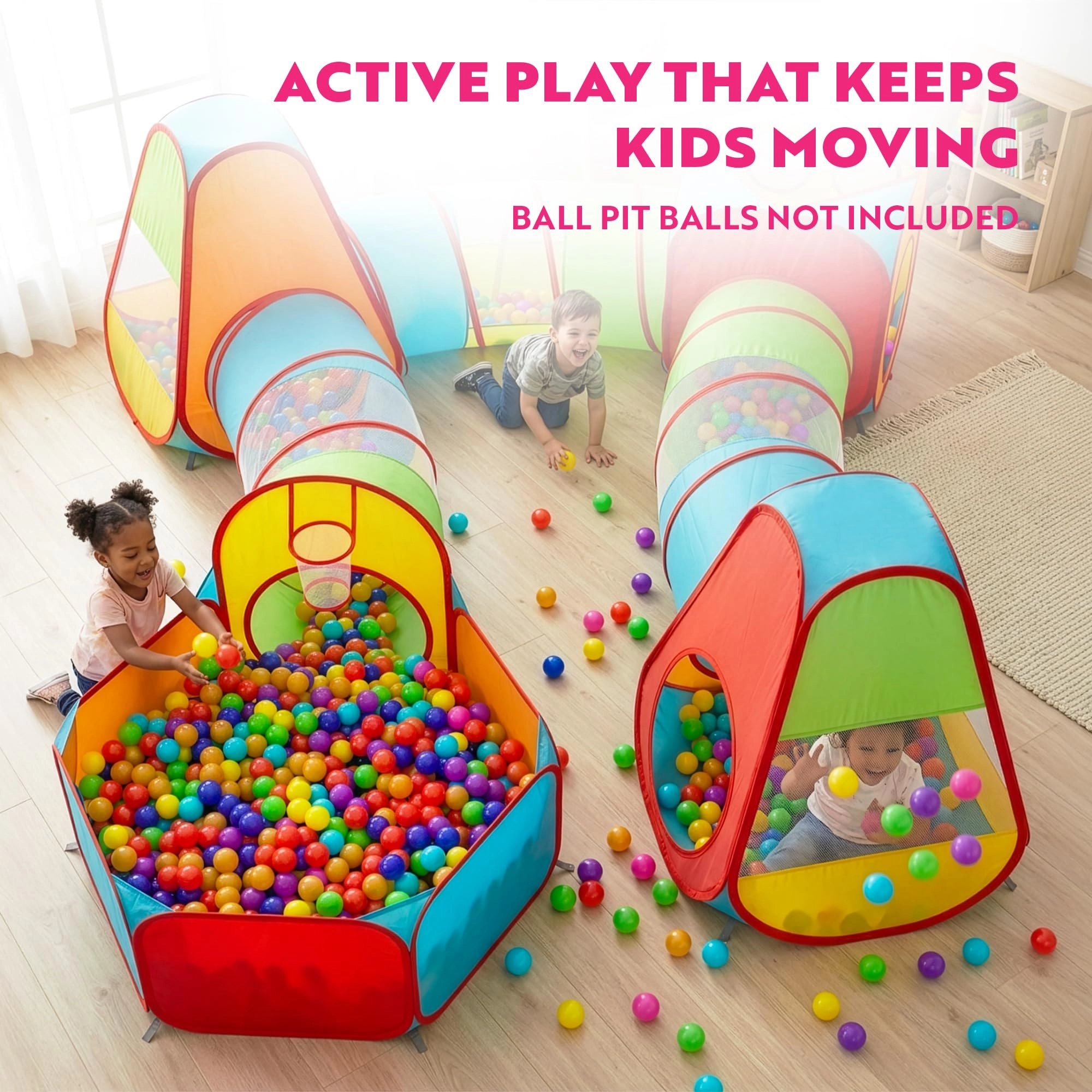 Play Tent - 3 + Ball Pit - 1 + Play Tunnel - 3