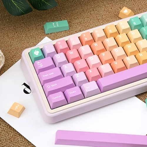 Rainbow Color Keycaps - QWERTY Keyboard (only keycaps)