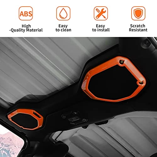 Top Speaker Audio Surround Trim - for Jeep JL Wrangler JL JLU Gladiator JT 2018 2019 2020 2021 Orange (2pcs/Set)