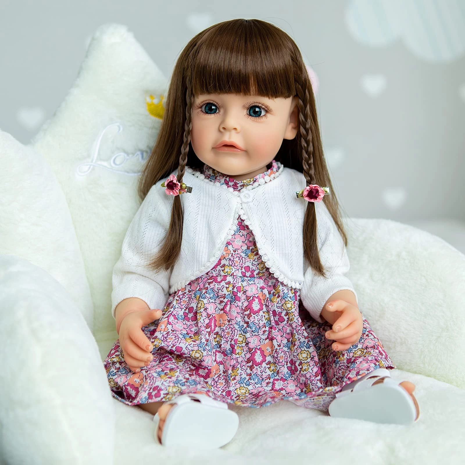 Enjoy with Love Princess Sue-Sue Reborn Baby Doll - 55 cm Silicone Vinyl Waterproof
