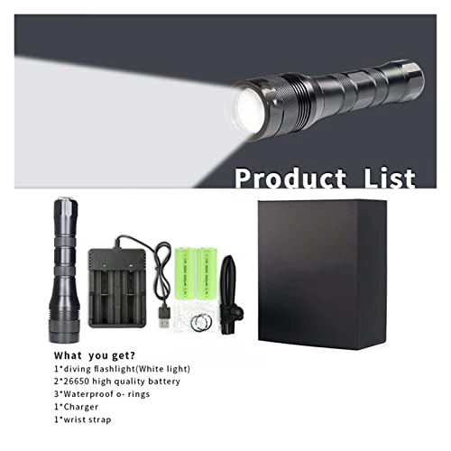 Diving Flashlight - 8000 lumens 3x XM-L L2 LED