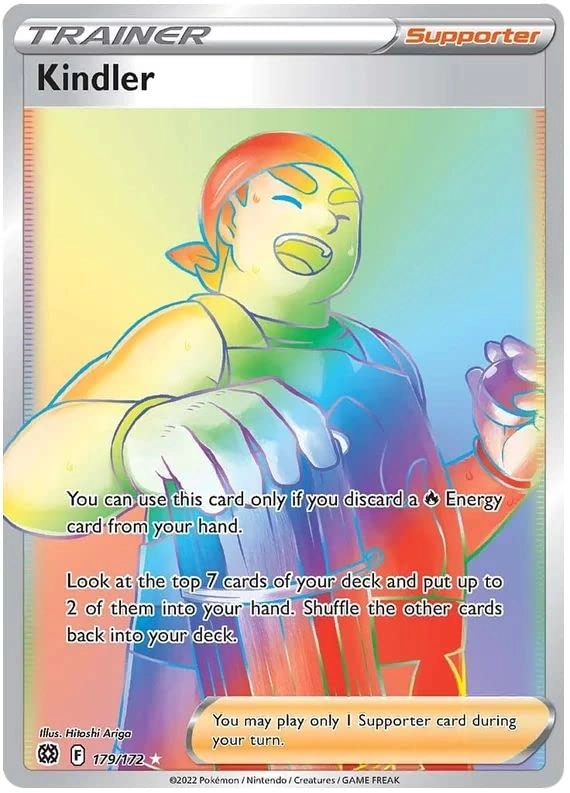 Pokémon Pokemon Kindler 179/172 - English - Rainbow Secret Rare Brilliant Stars + Toploader