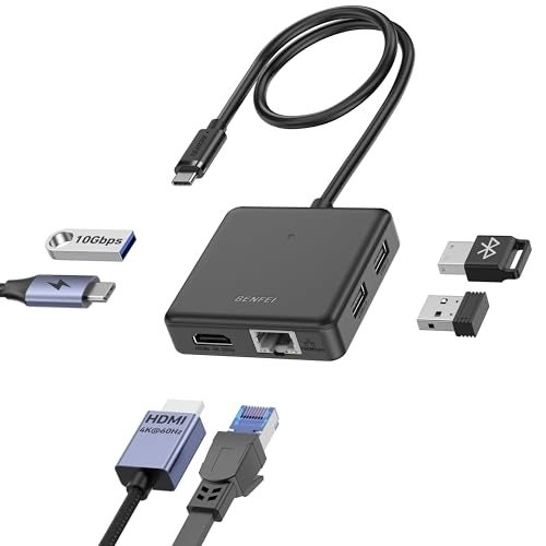 8-in-1 USB C Hub - 4K@60Hz 100W PD Gigabit Ethernet