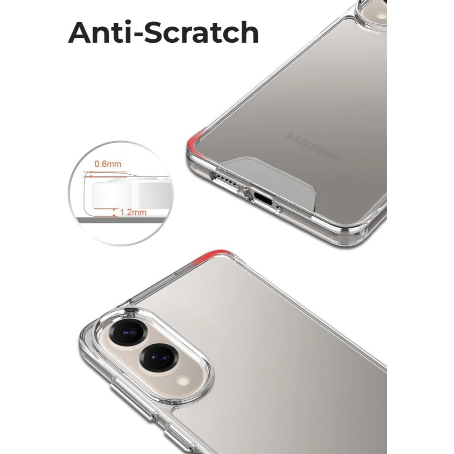 Clear Case + Screen Protector - 360° Shatterproof Premium Tempered Glass for Samsung Galaxy S25 Edge