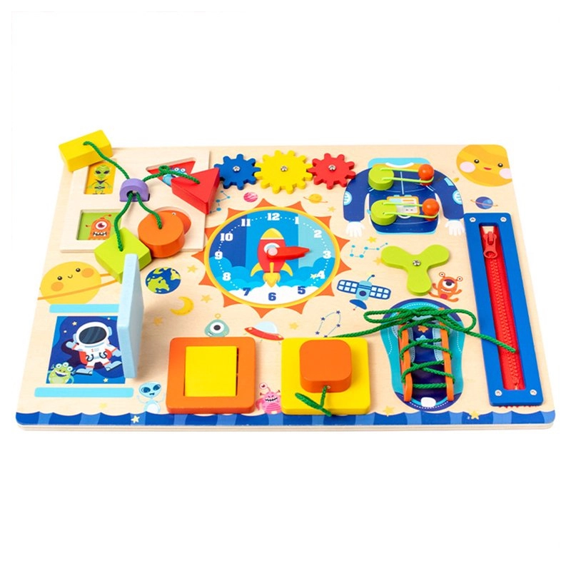 14 In 1 Wooden Busy Board - 3 +