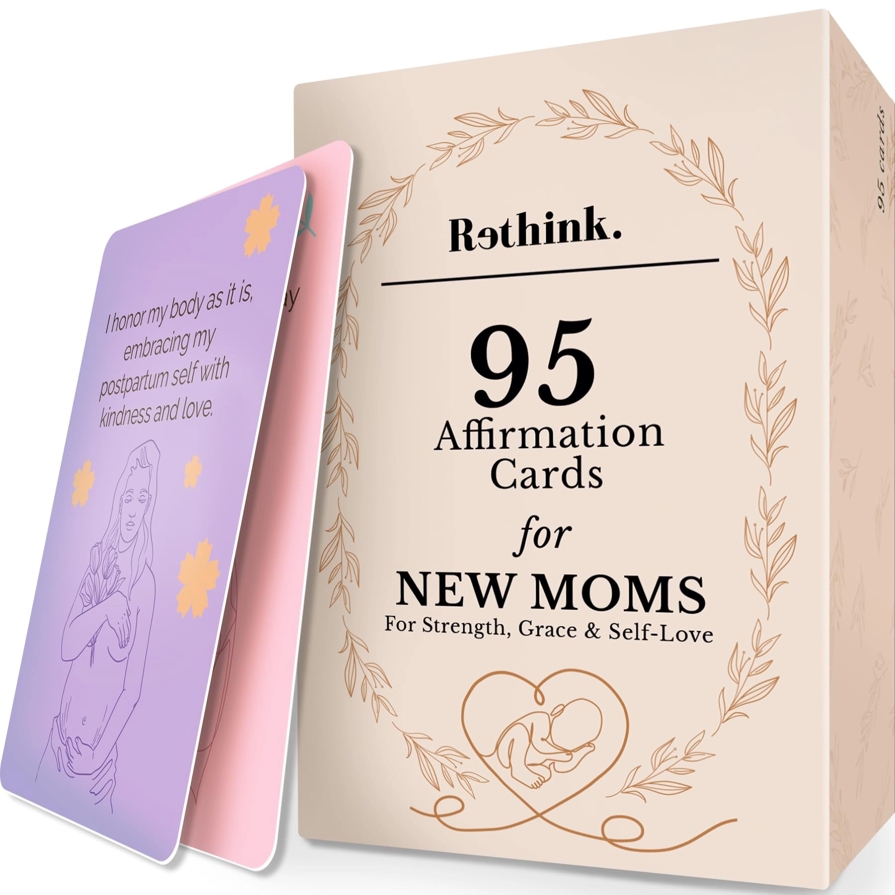 quokka Rethink 95 Affirmation Cards - for New Moms Daily Support Deck