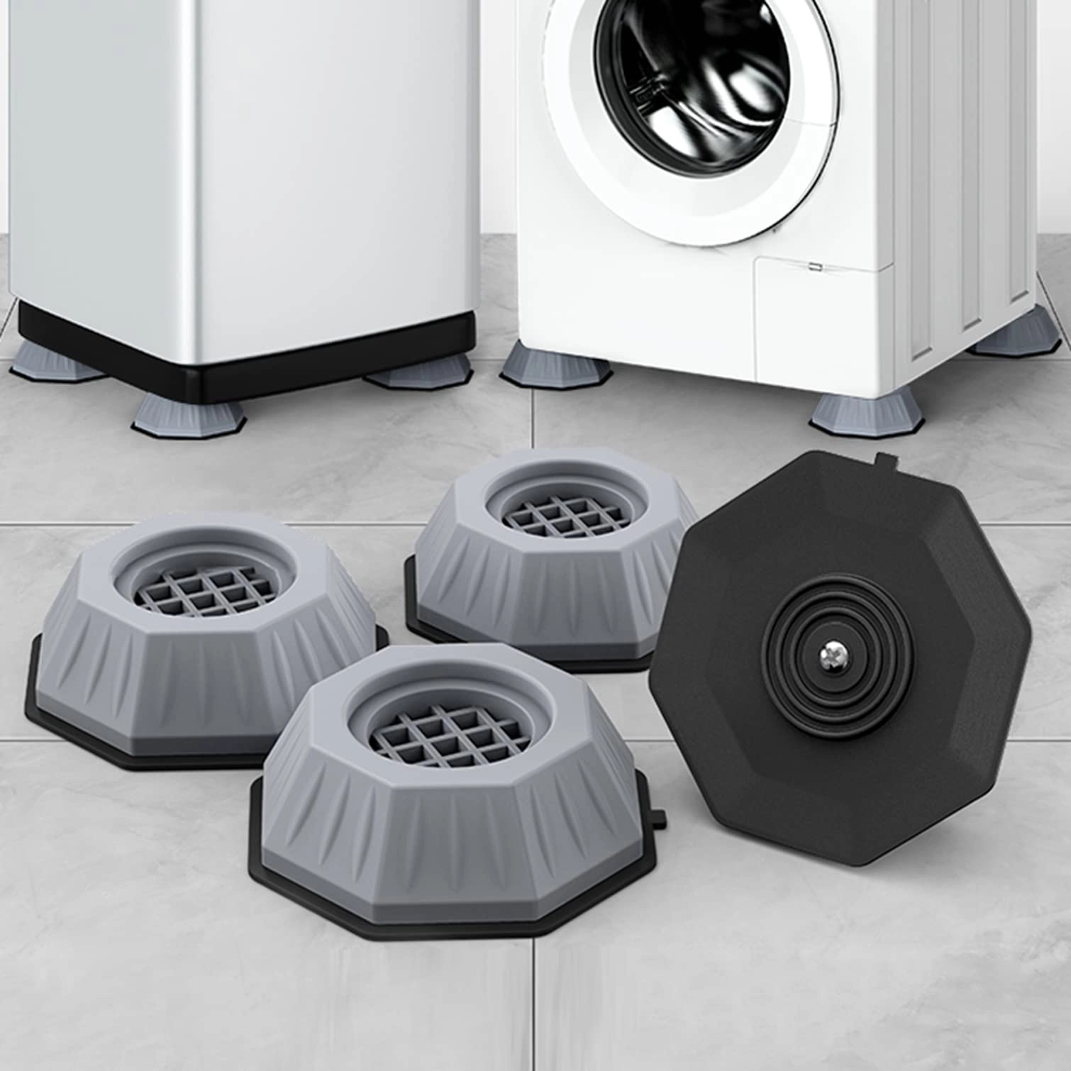 SANJIAOJIA Washing Machine Floor Mat - suitable for most washing machines, also suitable for dryers and dishwashers