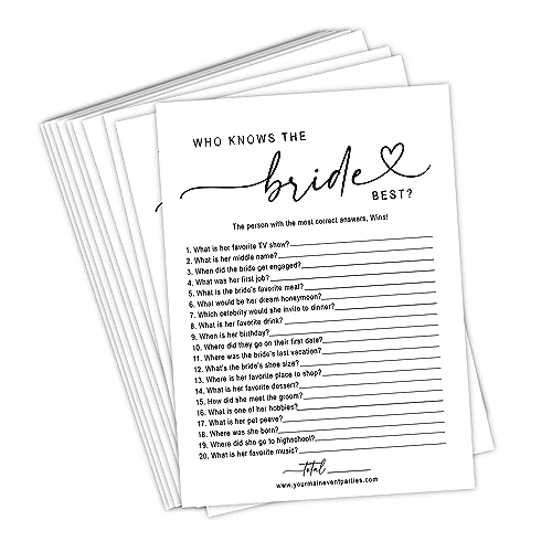 Who Knows The Bride Best - 50 piece(s)