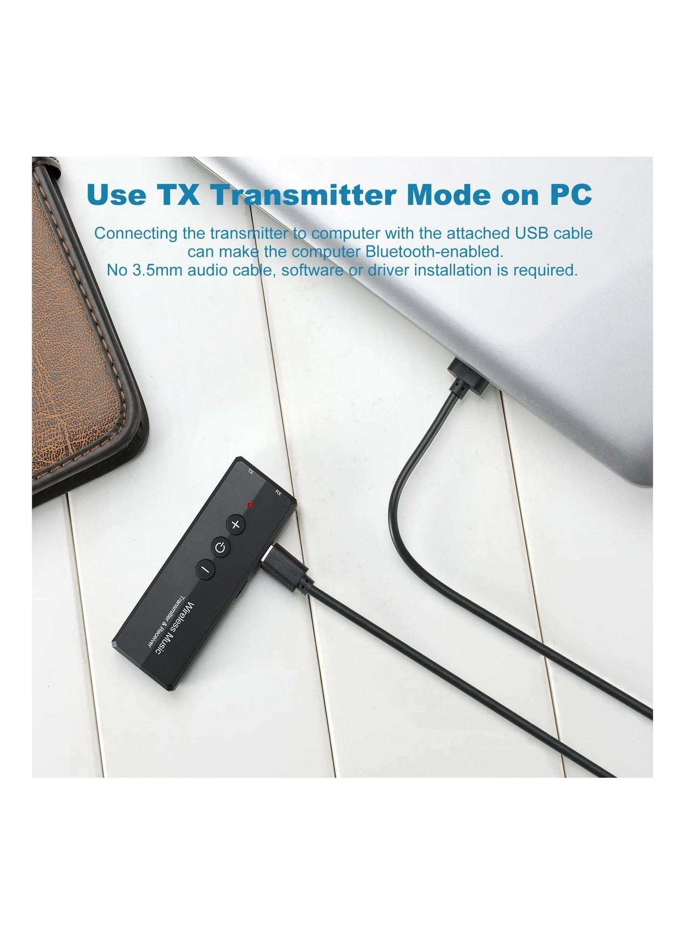 Bluetooth Aux Adapter - Bluetooth 5.0 3.5mm USB charging