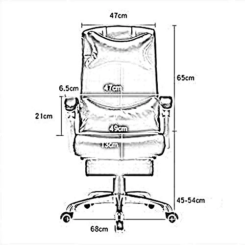 Desk Chair - PU Leather Brown High Back