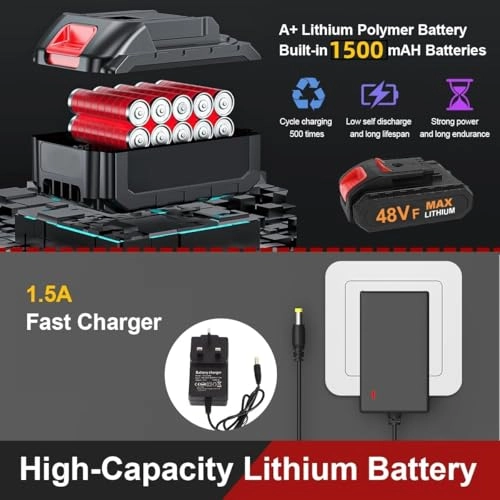 Cordless Drill Set - 48V 1300mAh