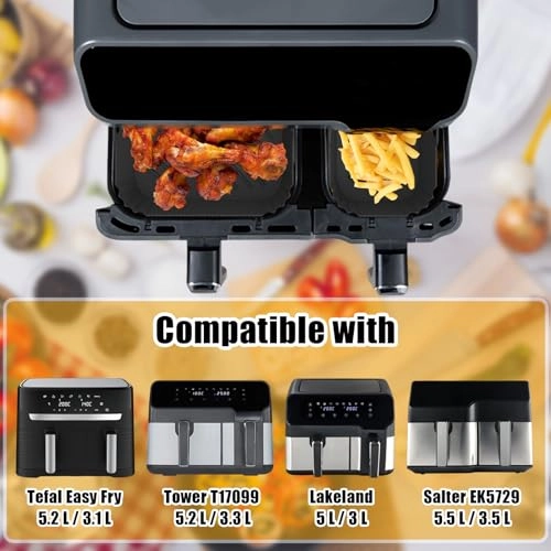 Dual Air Fryer Silicone Liners - Silicone Two piece(s)