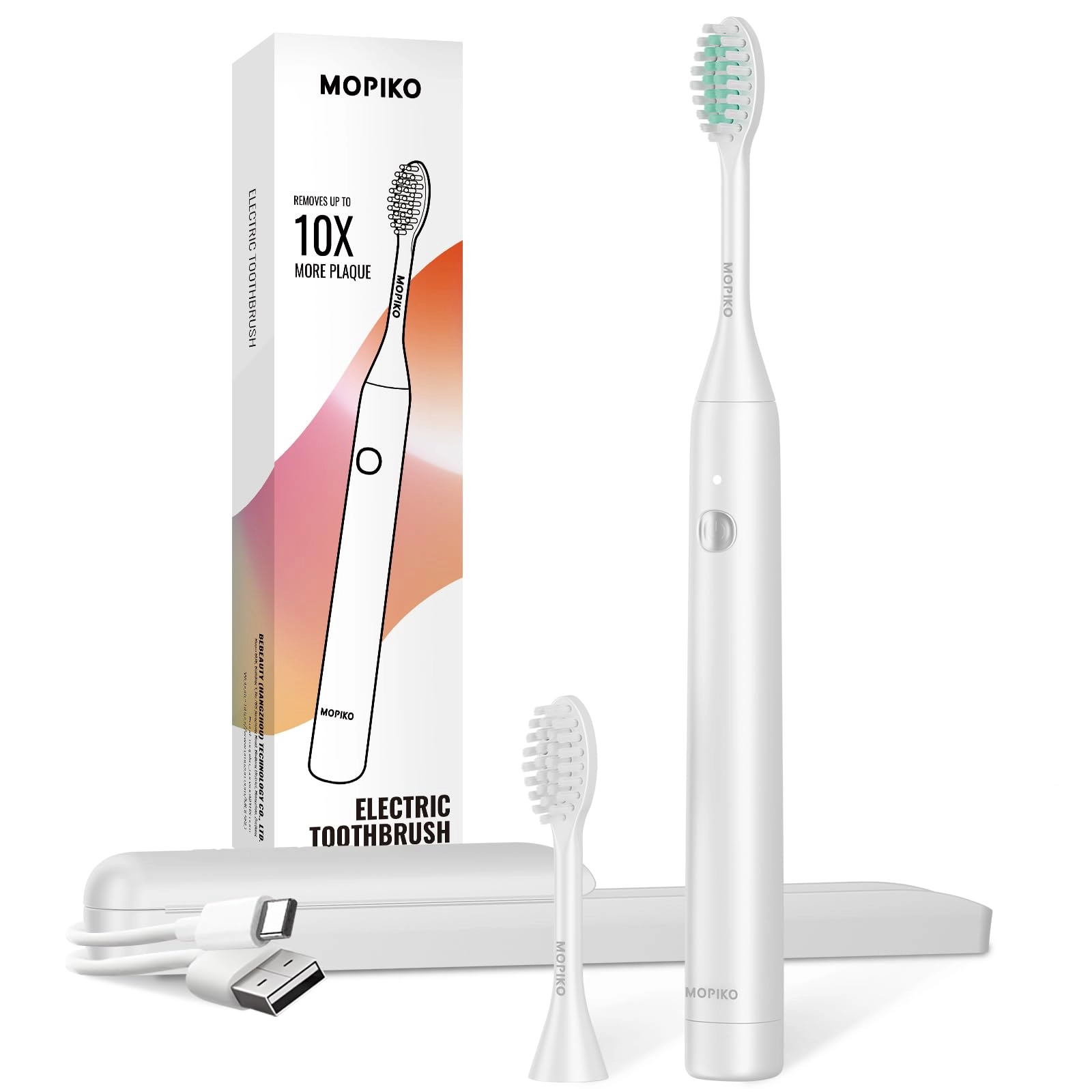 MOPIKO Sonic Electric Toothbrush - White USB