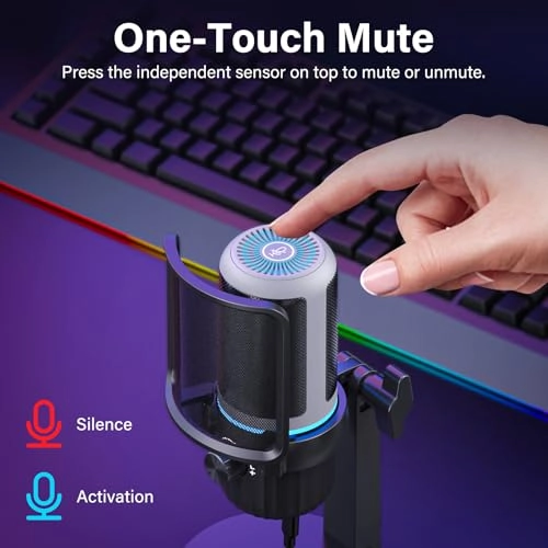 JV908 USB+3.5mm-Mini-Jack Microphone