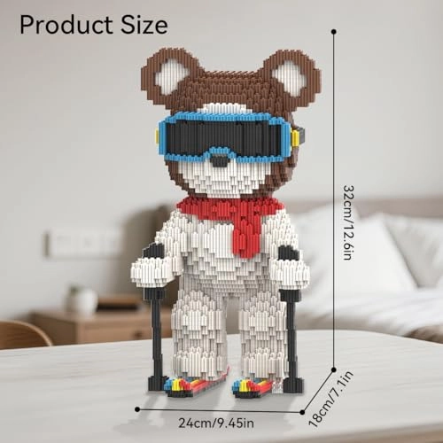Animal Skating Cool Bear Micro Building Blocks - Bear 3650 pcs