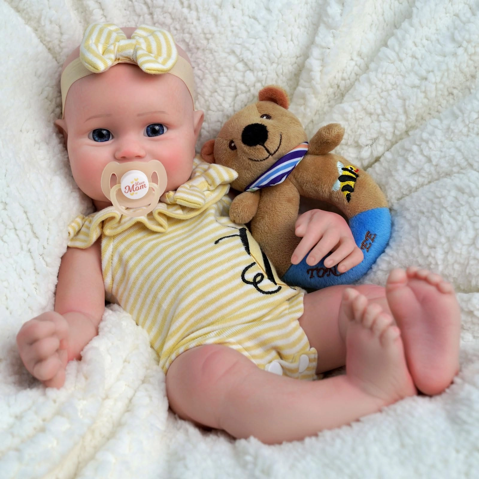JIZHI Reborn Baby Doll - 16-Inch Silicone Ages 3+