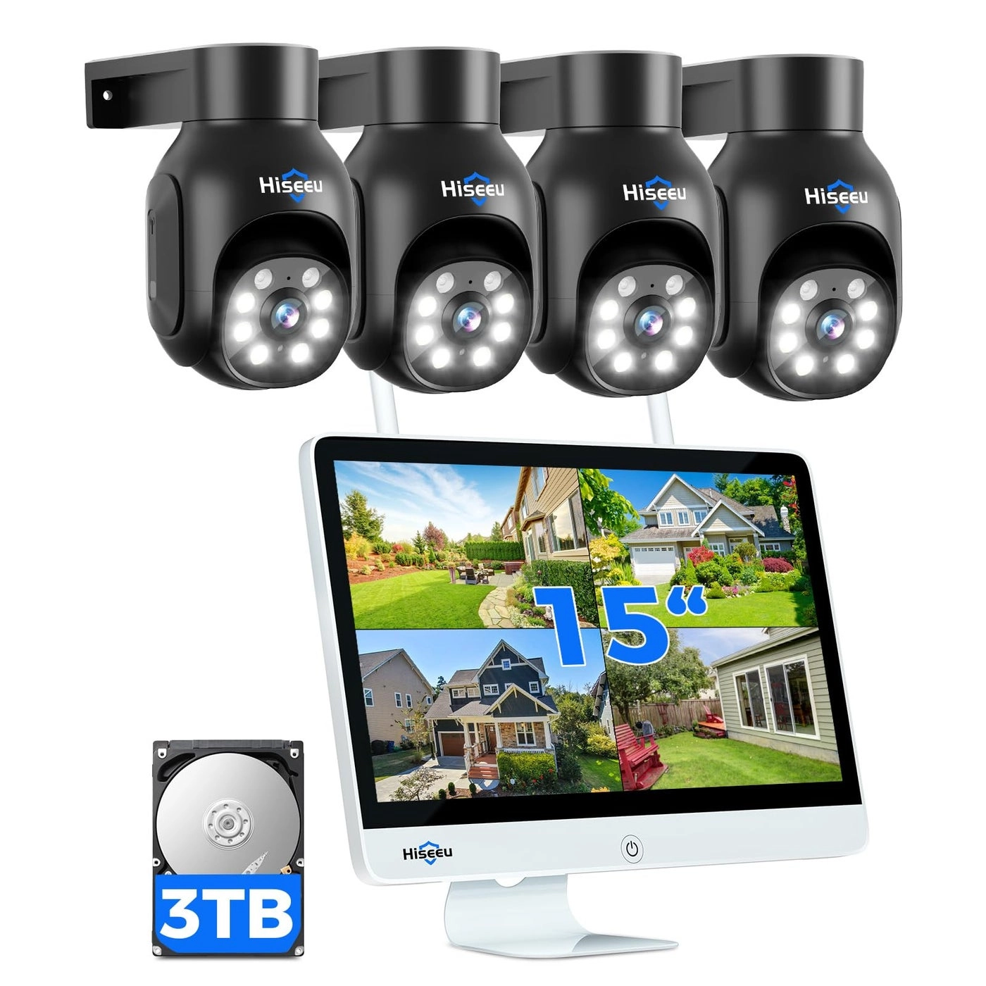 Hiseeu Wireless Security Camera System - 10CH