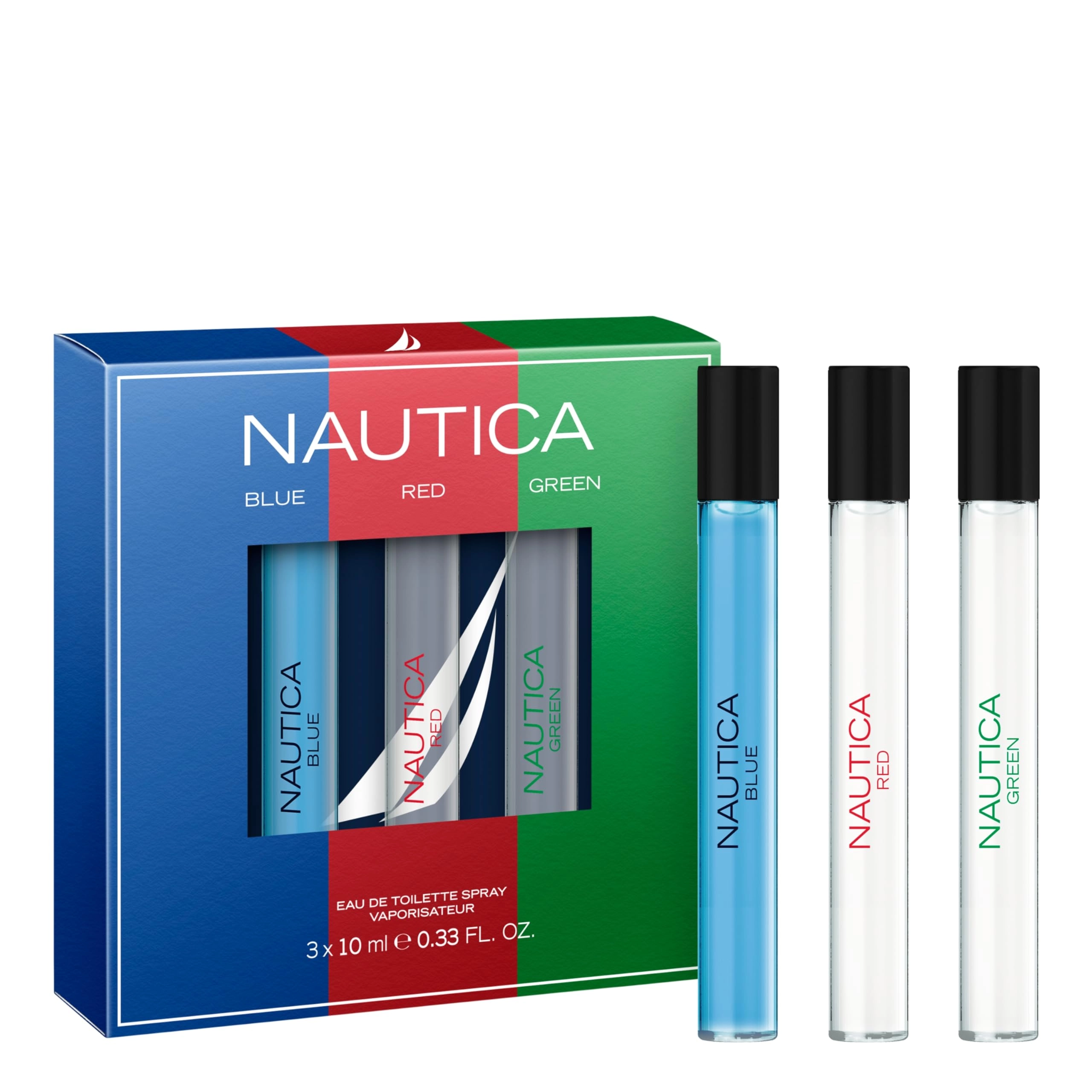 COTY Blue - Eau de Toilette 0.33oz + Red - Eau de Toilette 0.33oz + Green - Eau de Toilette 0.33oz