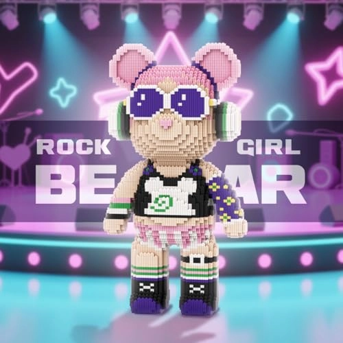 Animal Rock-in-Roll Bear Micro Building Blocks - Bear 7104 pcs