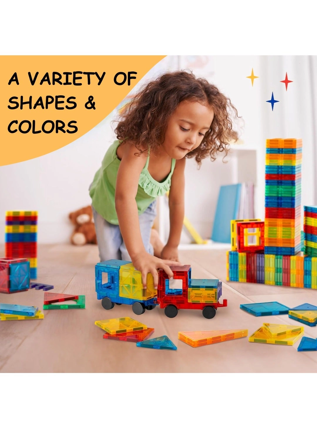 Magnetic Tiles - 122 pcs