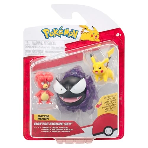 Battle Figure - Pikachu + Magby + Gastly (PKW4082) 3 pcs
