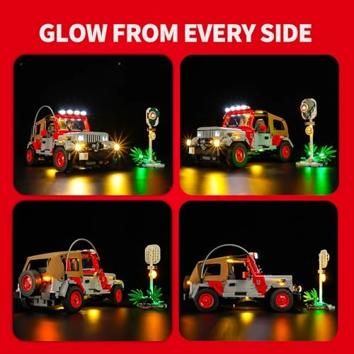 LED Lighting for LEGO Jurassic Park Jeep Wrangler - Jurassic World