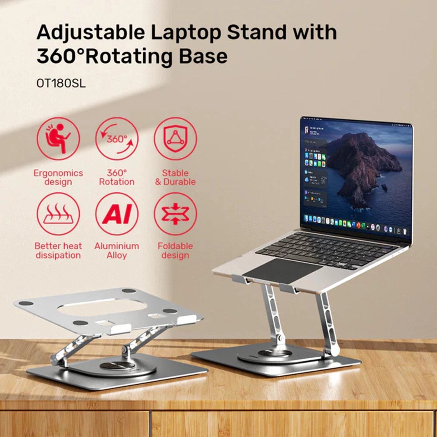 Adjustable Laptop Stand - 10-16 Inches Laptops
