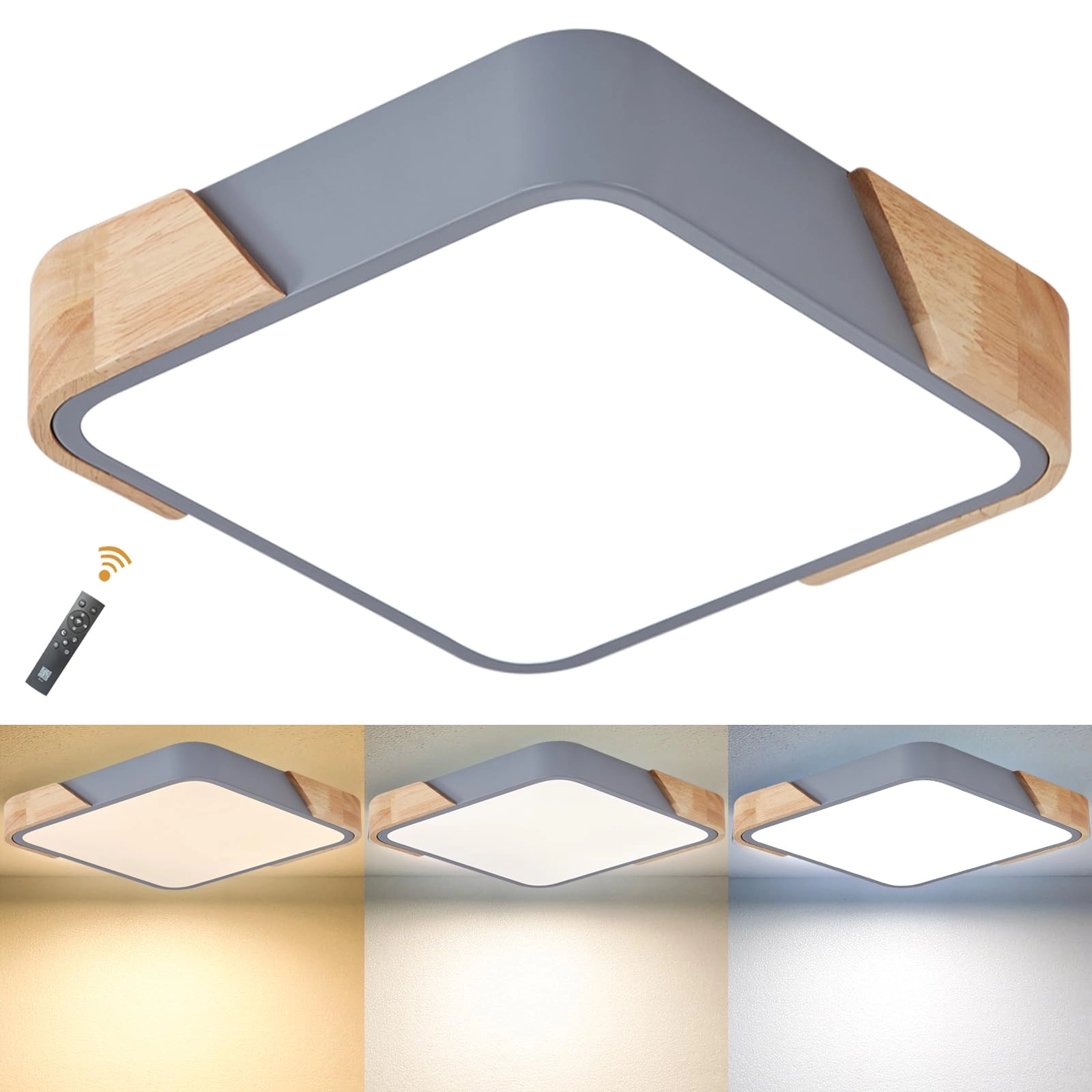 Flush Ceiling Light - 6000K 4000K 3000K Dimmable