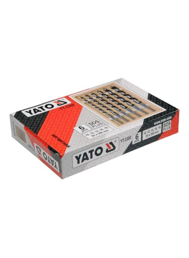 Auger Drill Bit Set - Steel 6 12, 12, 14, 16, 18, 20