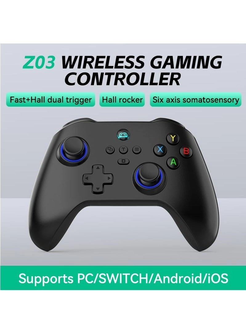 Android iOS PS3 PS4 Switch PC Z03 Wireless Game Controller Black