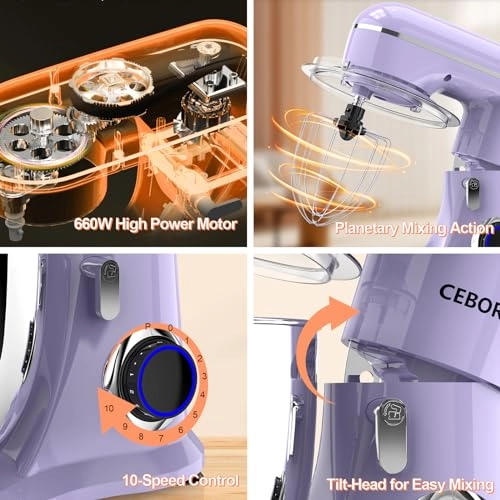 Electric Mixer - 6.5 Quarts 660 watts