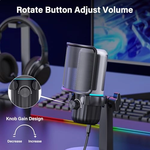 JV908 USB+3.5mm-Mini-Jack Microphone