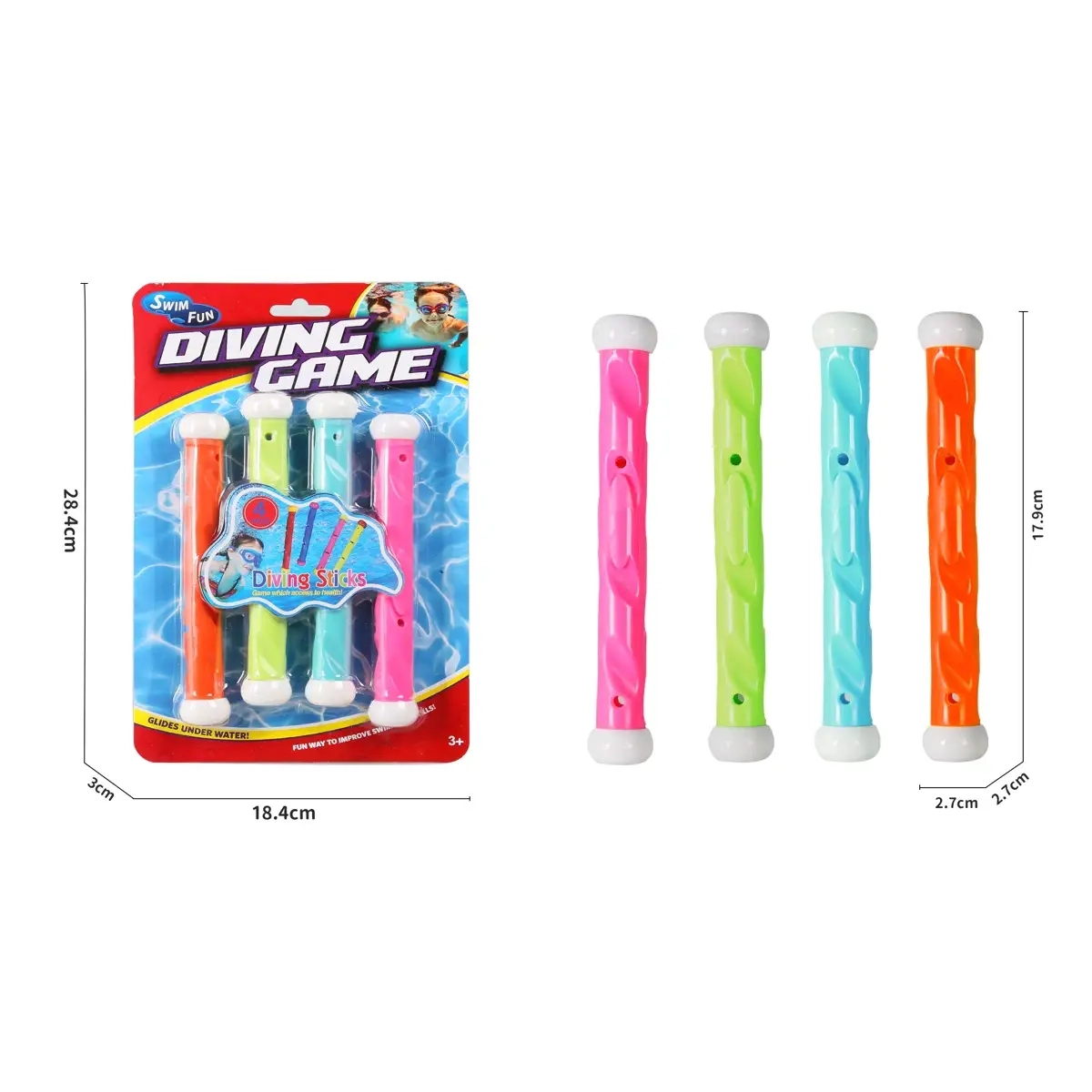 Diving Ring Toys - 4pcs Multi Colour
