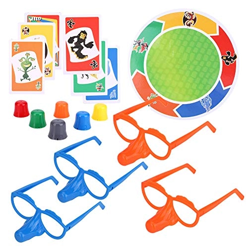 Party Fun Toy Set - 4 Pairs of Glasses 11 Noses 24 Cards