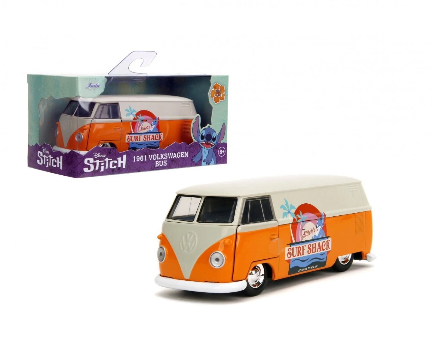 Lilo And Stitch 1961 Volkswagen Bus with Stitch Figure - 1:24