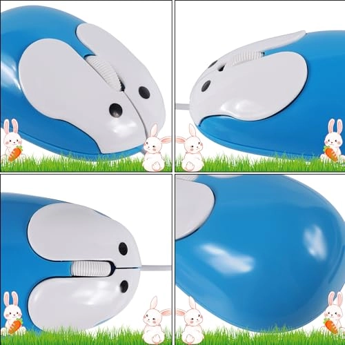 Cute Rabbit Shape Wired Mouse - USB
