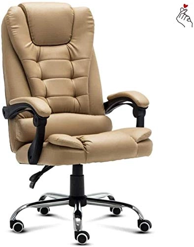 Desk Chair - PU Leather Brown High Back
