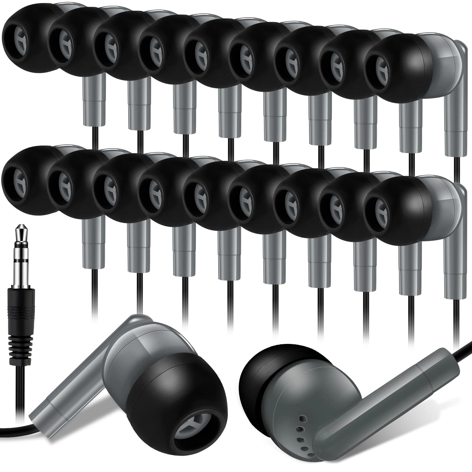 Kanayu WAE2577 - Wired Earbud 50 Pack