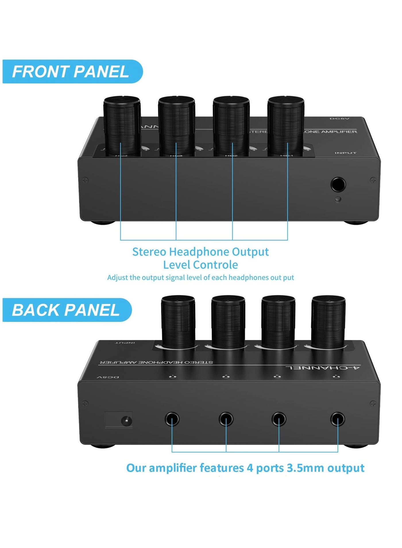 4 Channel Headphone Amplifier