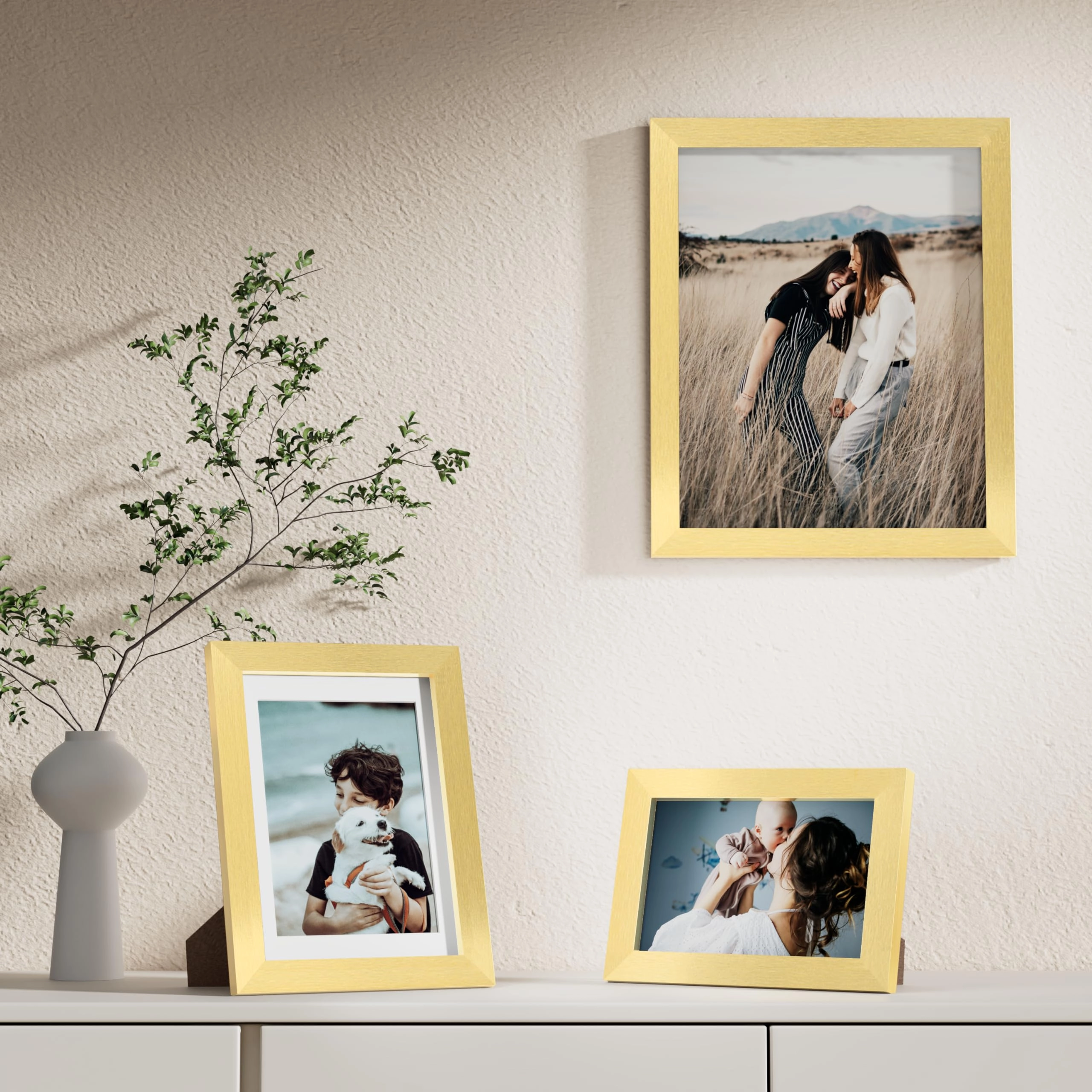 Picture Frames Set - 10 Pack Rustic Grey