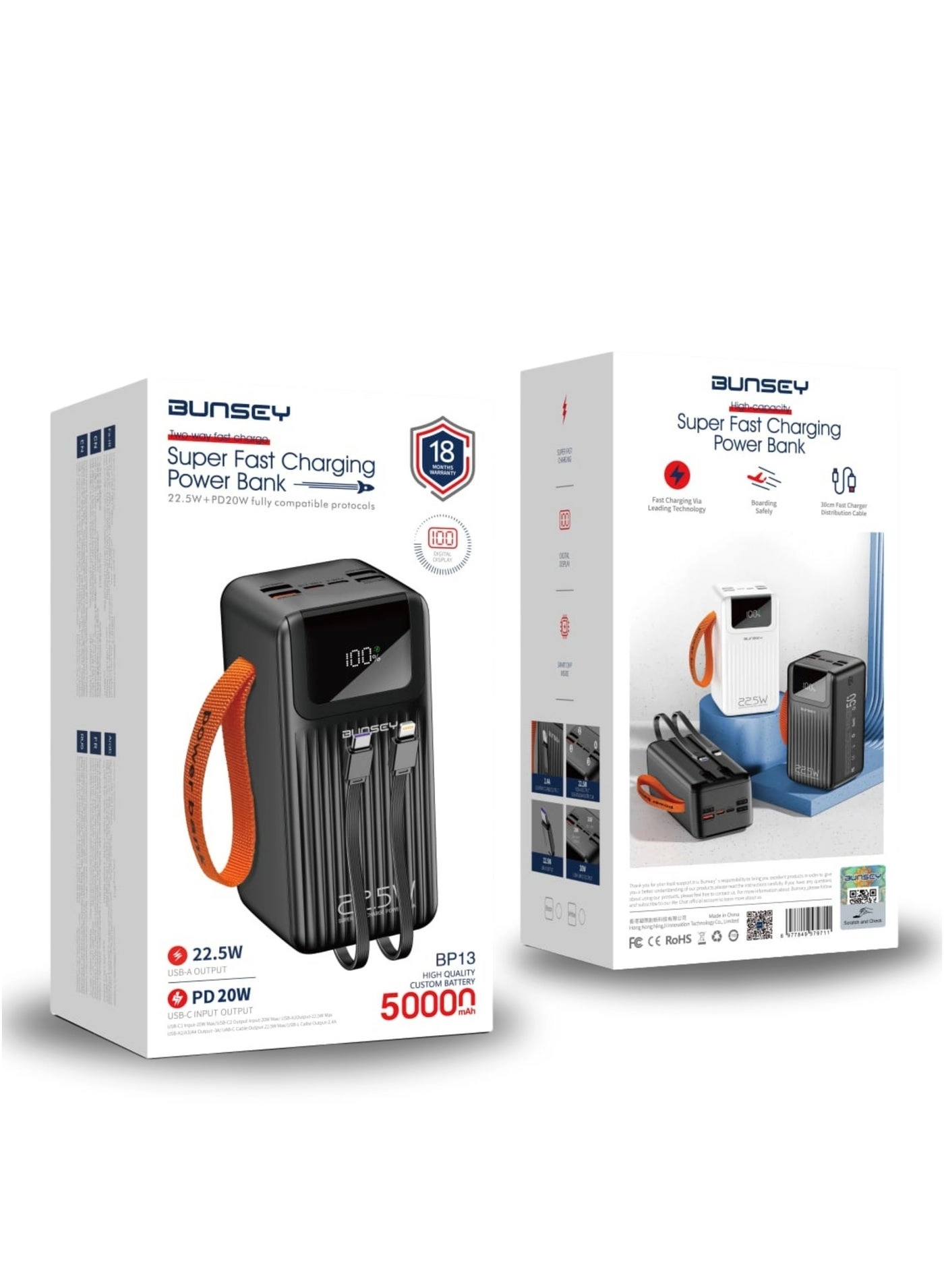 BP13 - 50000mAh 22.5W Fast Charging 4 USB 2 Type-C