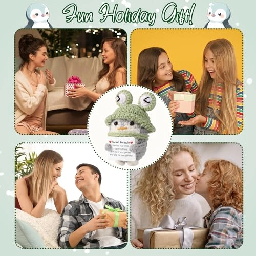 Positive Penguin - 9 cm Knitted