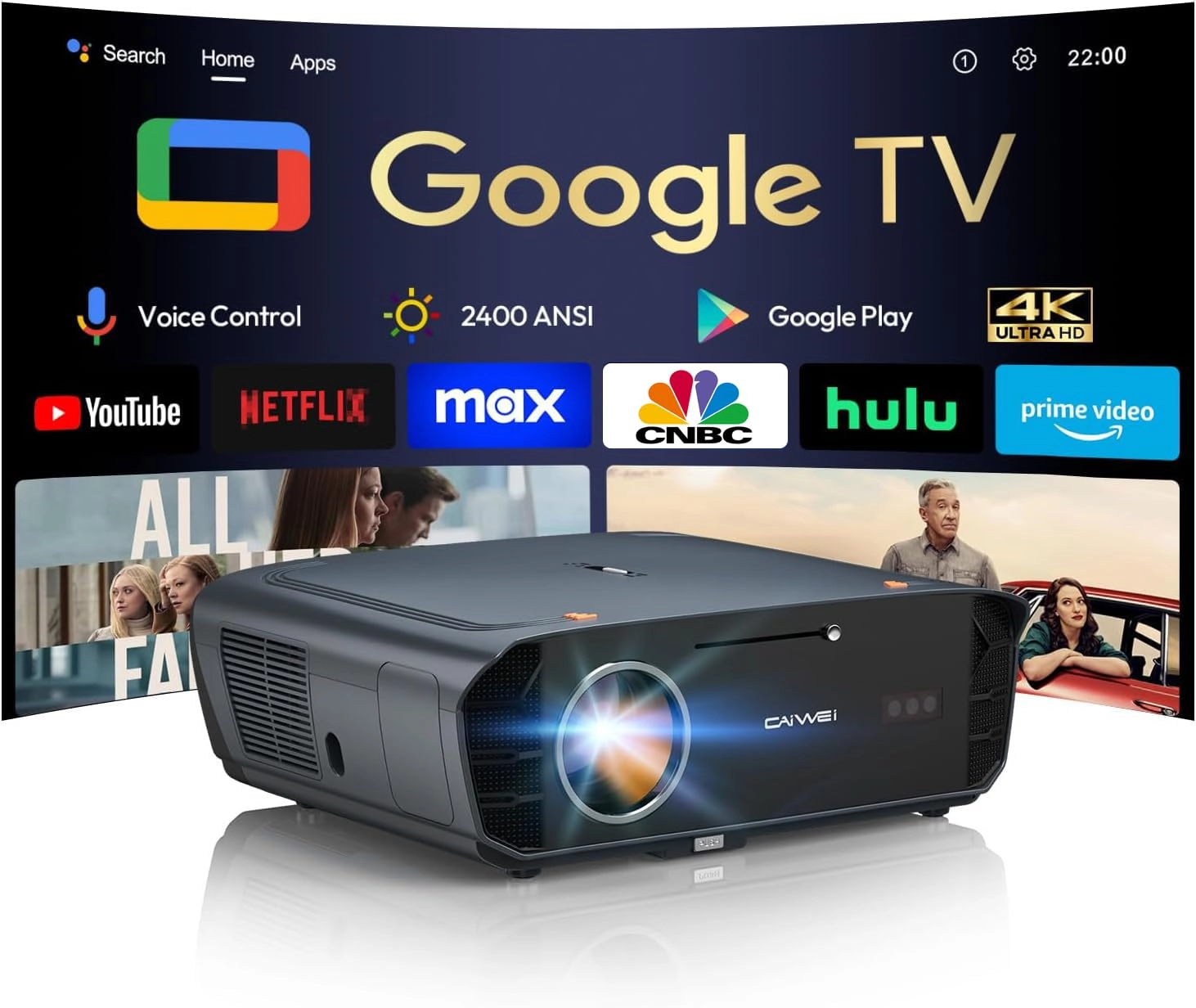 4K Projector 2400 ANSI Lumen 4k decoding