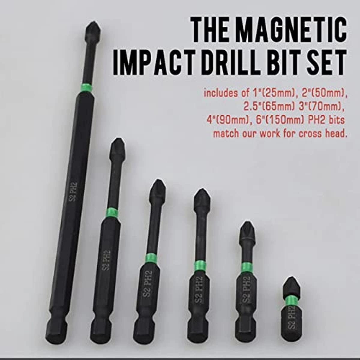 Magnetic Anti-slip Drill Bit - 7PCS 25mm-150mm