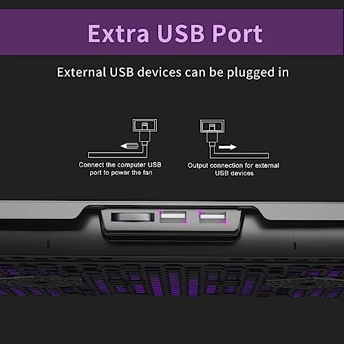 Laptop Cooling Pad - 5 fans 15.6 to 17.3 inches