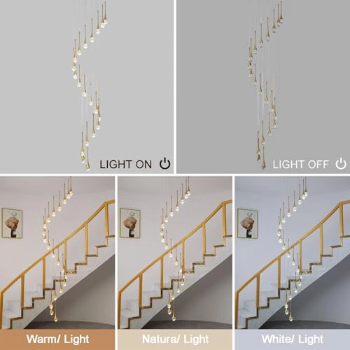 Spiral Stair Pendant Chandelier - 138''/350cm