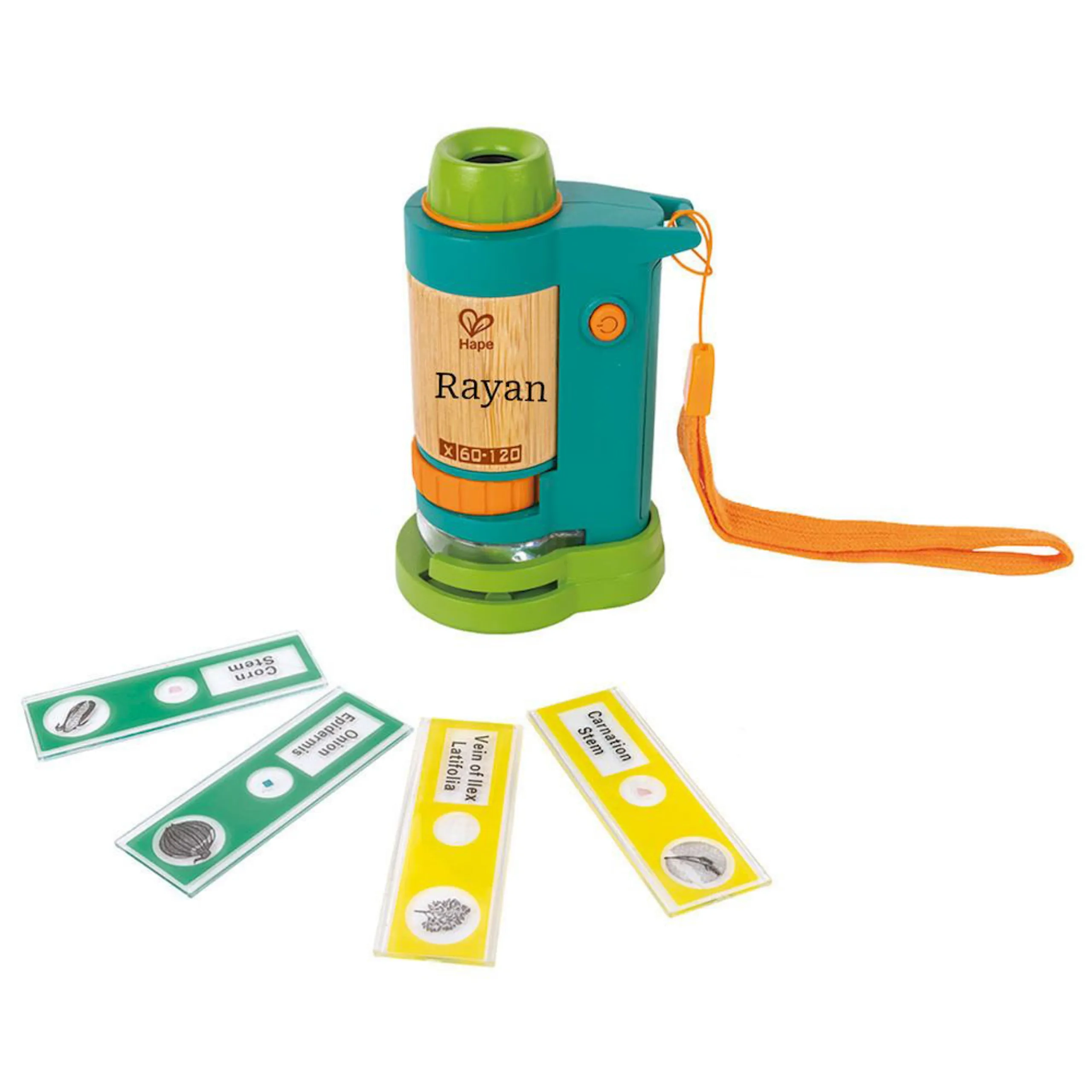 Hape Nature Fun Bamboo Field Microscope Science Biology - 8 years+ 6 pieces