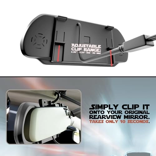 TFT LCD Car Rearview Mirror Monitor - Wide Screen 2 Video Inputs